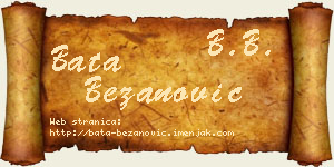 Bata Bežanović vizit kartica